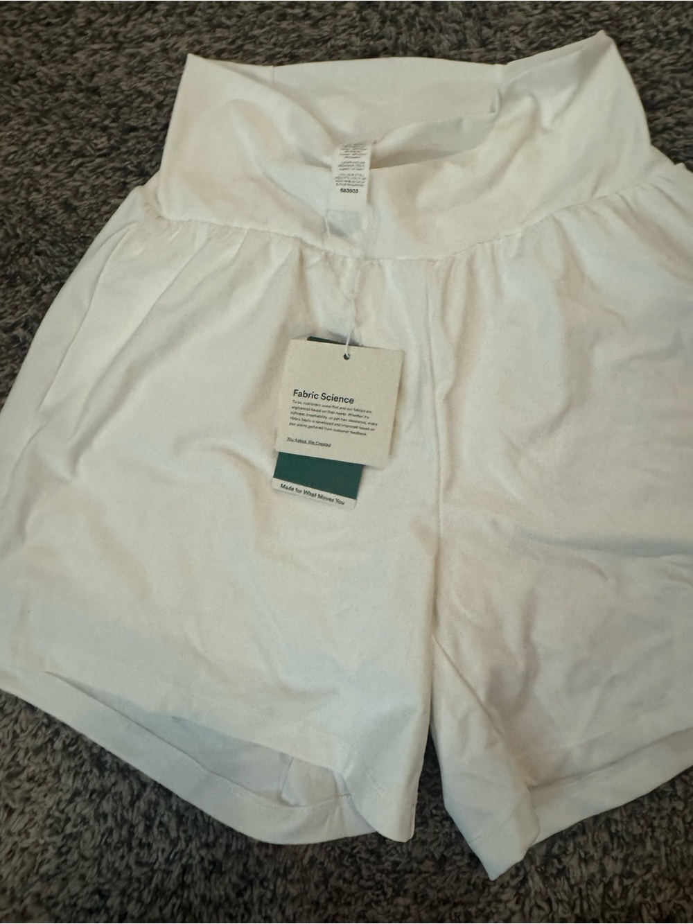 HALARA White High-Rise Athletic Pull-On Shorts